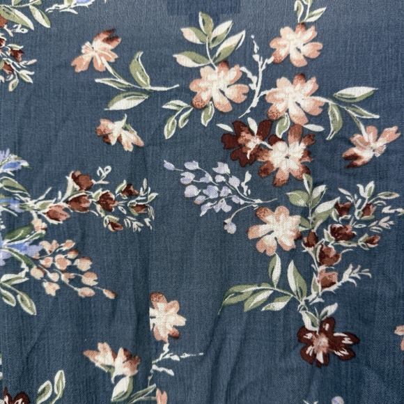 Torrid Blue Floral Babydoll Gauze Crochet Trim Lace Up Boho Tassels Top Size 1X - Picture 9 of 13